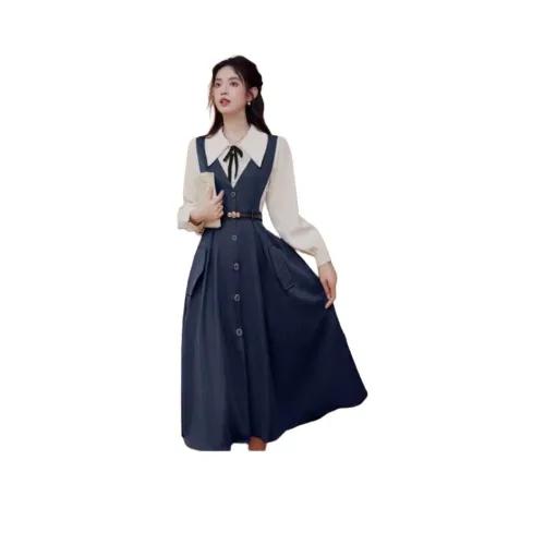 GIUHF Длинное платье с длинными рукавами женское