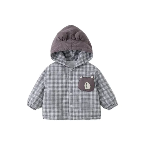 XiaoJinBu Серый Малыш Утеплённые куртки