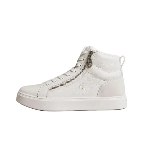 CALVIN KLEIN Высокие кроссовки для скейтбординга мужские белые