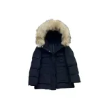 Темно-синяя куртка-парка с пуховым наполнителем