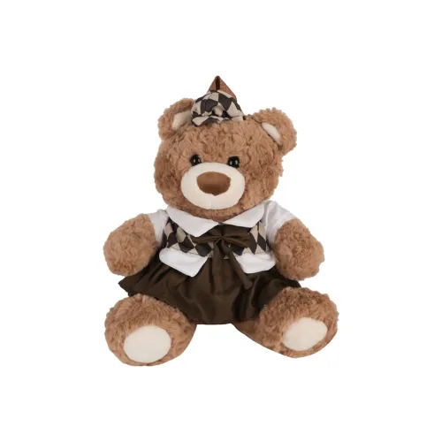 WXRX Плюшевый рюкзак белый коричневый