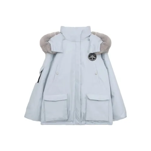 ETSE Светло-синяя парка с пуховиком женские пуховики