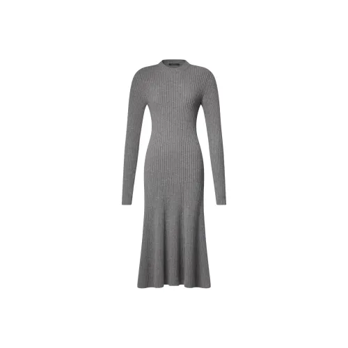 LOUIS VUITTON FW25 Длинное платье с длинными рукавами женское