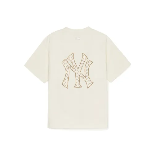 MLB MONOGRAM Нью-Йорк Янкис SS25 T-рубашка Унисекс Кремовый