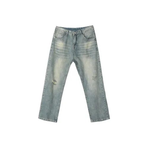 REBIRTHRABBIT Синий Мужские Джинсы