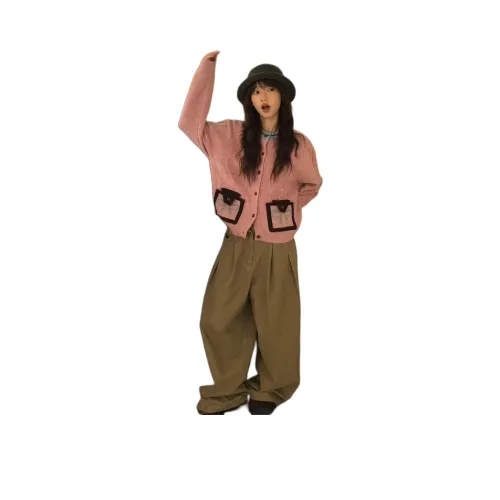 ZVJH Розовый Женский Трикотаж