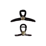 2 шт Кофе Черный Буква M Акула Заколка для волос 8 см + 13 см