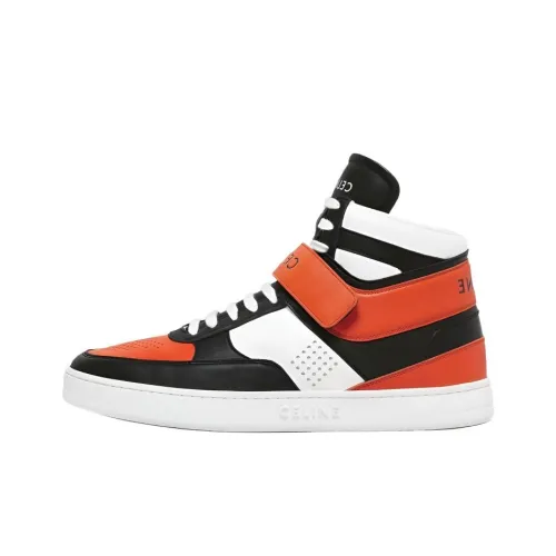 CELINE CT 02 MID Топ Стильные Скейтбординги Мужской Белый Черный Оранжевый