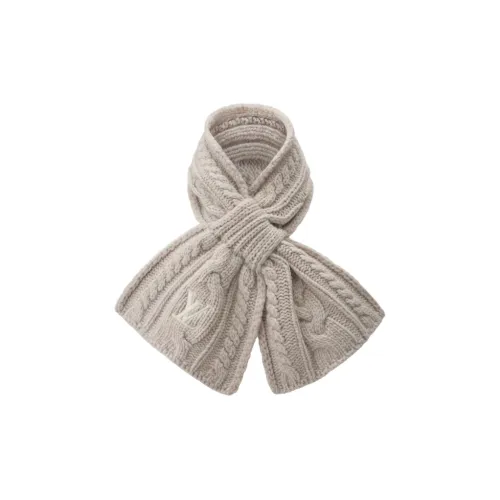 LOUIS VUITTON Шарфы из овечьей шерсти Мужской Milk Tea