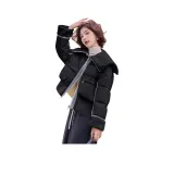 Черный хлопковый пуховик