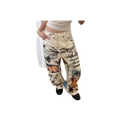 PWUE Graffiti Color Unisex Jeans PWUE Граффити Цвет Унисекс Джинсы