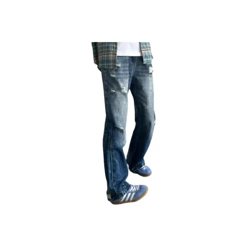 TR Синий Унисекс Джинсы