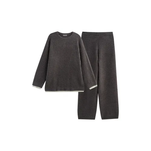 Same Language Темно-фиолетовый Серый Мужской Пижамный комплект