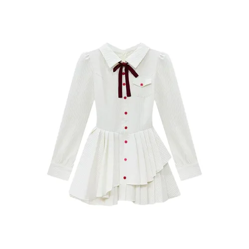 Wang Leshi Длинное платье с длинными рукавами женское