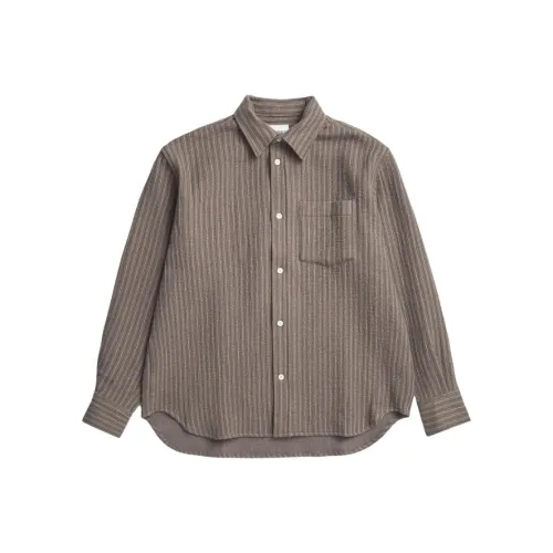 NORSE PROJECTS Следы Коричневый Мужские Рубашки