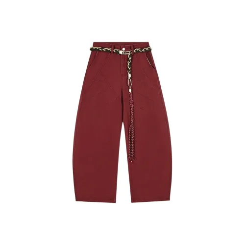 THE AIER Red Unisex Casual Pants THE AIER Красный Унисекс Повседневные Штаны
