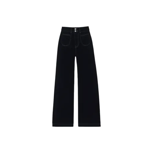 AURORA DIARY Черные Женские Джинсы