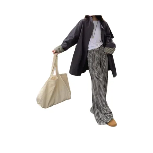 ZVJH Клетка Брюки Женские Повседневные Брюки