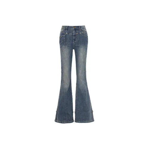 REXSHION Blue Women's Jeans REXSHION Синий Женские Джинсы
