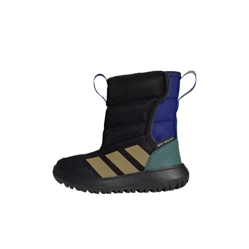 Adidas WINTERPLAY Высокие детские зимние сапоги черного цвета для малышей