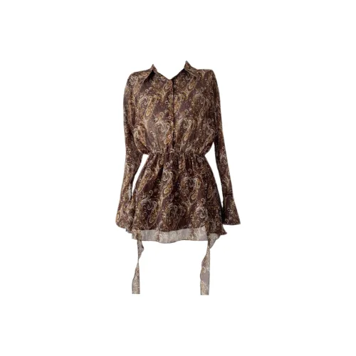 Udon House Длинное платье с длинными рукавами женское