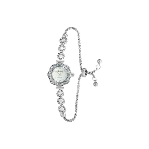 LANDU Кварцевый механизм сплав ремешок женские часы белый циферблат