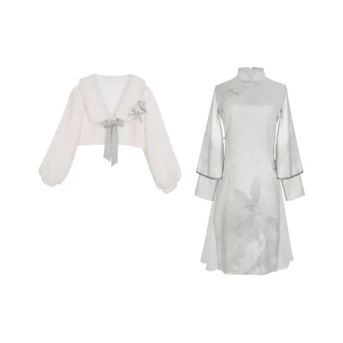 COVT Пальто + Qipao Женские Комплекты с Юбкой