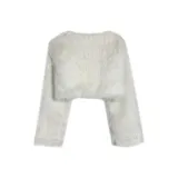 Белое пальто из меха