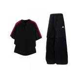 Чёрный топ + чёрные штаны