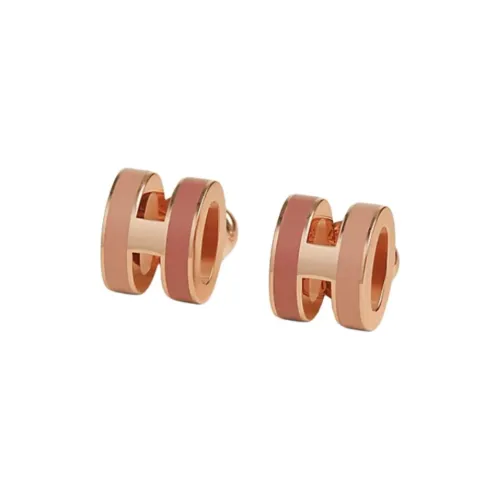 HERMES Серьги с покрытием из розового золота женские румяно-розовые