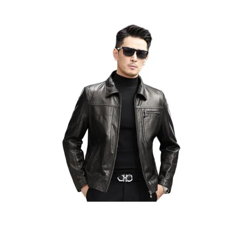 VBA Осенняя Куртка из Натуральной Кожи Мужская