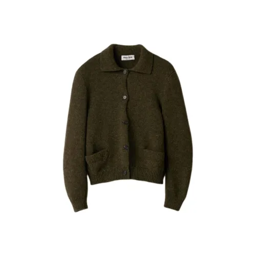 MIU MIU Армейский зеленый Женские Свитера