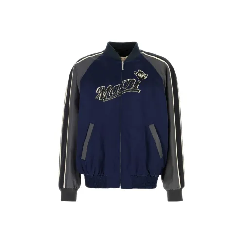 MARNI Мужские куртки морского синего цвета