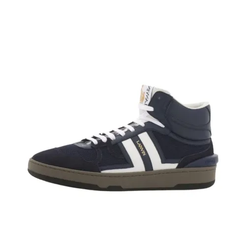 Lanvin Clay MID Топ Повседневная обувь Мужская Морской синий