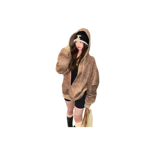 SKYA Леопардовый принт Женские Свитшоты