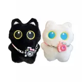 Широ Кошка Фотография + Маленький Черный Кот Фотография Украшение