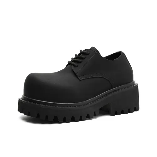 V05 Британский стиль Платформа Скрытый каблук 10 см Повседневный Коммутирование Формальная одежда Универсальная Chunky Обувь Мужская