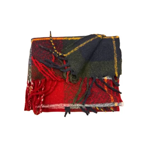 BARBOUR Переработанный полиэстер Вязаные шарфы Унисекс Красный