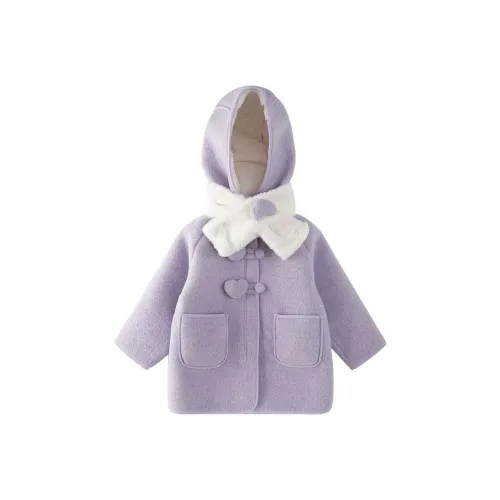 Mami Macca Фиолетовый Kids Шерстяное пальто