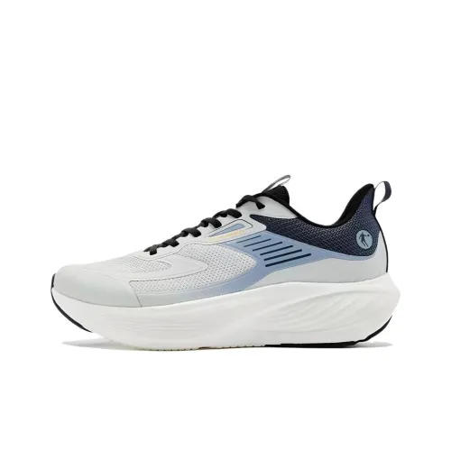 QIAODAN Беговые кроссовки Низкий Топ Геометрический Серый Полуночный Синий Мужской