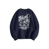 [Loose Fit Air Layer] Темно-синий (B Пустыня Растение Логотип на груди _B Пустыня Растение Логотип на спине)