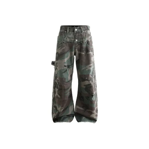 WARNING LIGHT Камуфляж Унисекс Джинсы