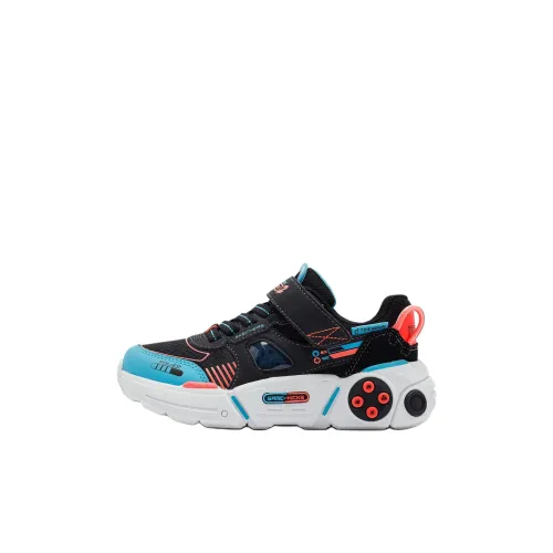 Skechers Kids Game Kicks Gametronics 2,0 Противоскользящий устойчивый к истиранию низкий топ детские беговые кроссовки черный детский
