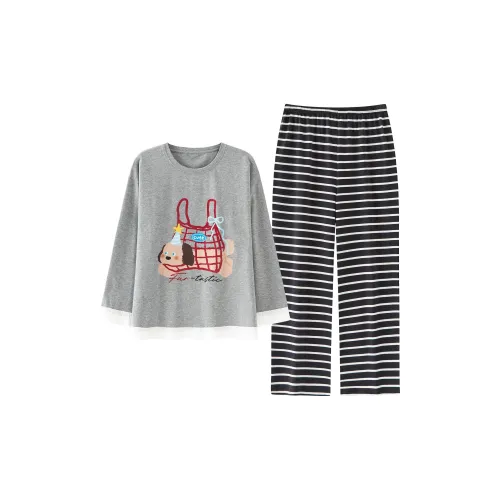 MEIJIAO Серый Щенок [Комплекты одежды] Женские Пижамные комплекты