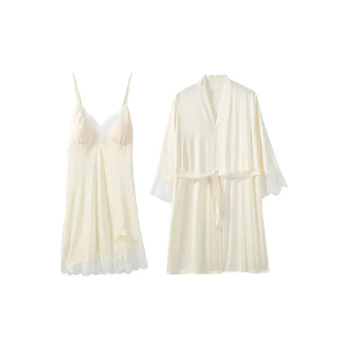 Devanro Экрю Женские Банные халаты