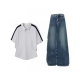 Gray Top + Turquoise Pants  
Серый топ + бирюзовые штаны