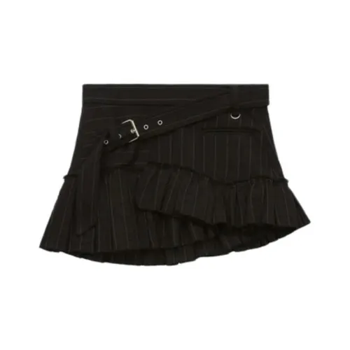 ISABEL MARANT Maddy Новая шерсть Теннис Stripe Mini Skirt Повседневные короткие юбки Женские