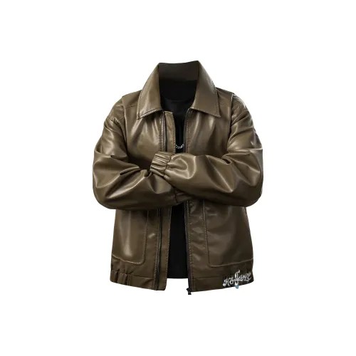 JINPX OFFICIAL Кожа Куртка Унисекс