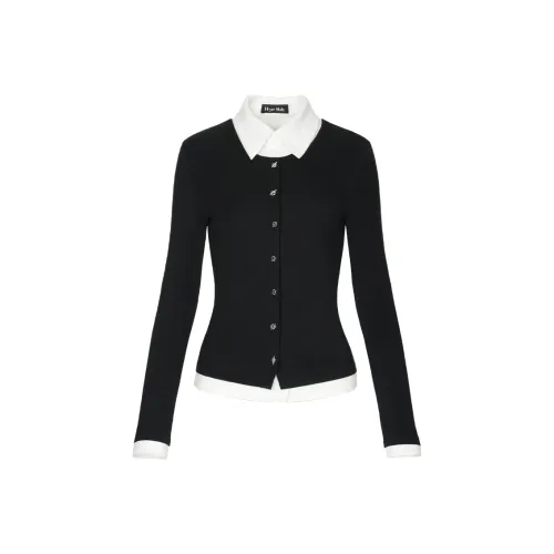 HYTE MOLY Черный Белый Женский Трикотаж