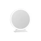 Белый, 30 см, большой круглый, зеркальце, трехцветный, свет